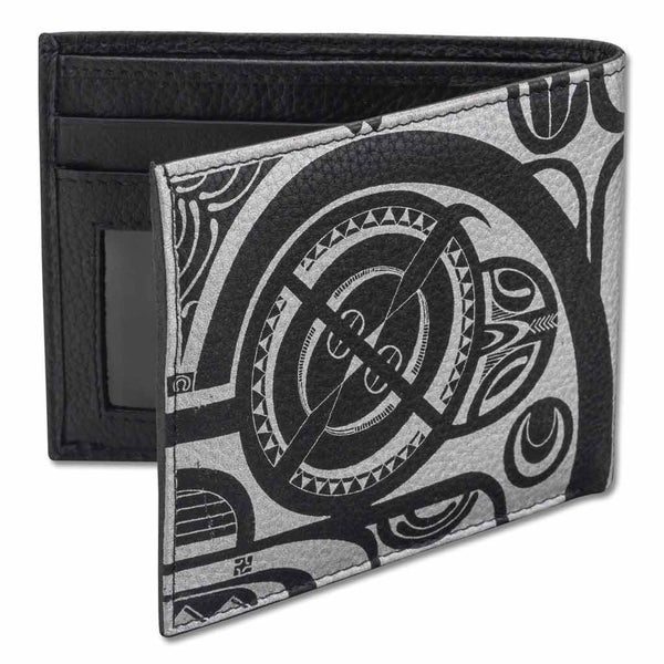 KM28 - SALE - Polynesian tribal tattoo wallet - Art: "Tiki" by Che Pilago - NĀ KOA