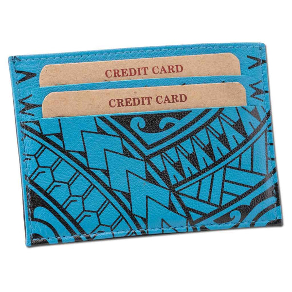 AquaBlueRFID - KK22 - Samoan tattoo card holder - Art: "Hiku" by Eugene Ta'ase - NĀ KOA