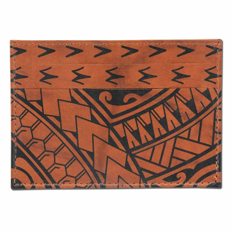 BourbonRFID - KK22 Samoan tattoo card holder - Design: Hiku by Eugene Ta'ase - NĀ KOA