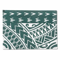 Green - KK22 - Samoan tattoo card holder - Art: "Hiku" by Eugene Ta'ase - NĀ KOA