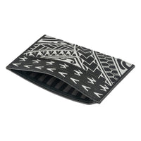 BlackwithSilver - KK22 - Samoan tattoo card holder - Art: "Hiku" by Eugene Ta'ase - NĀ KOA