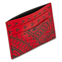 RedRFID KK22 - Samoan tattoo card holder - Art: "Hiku" by Eugene Ta'ase - NĀ KOA