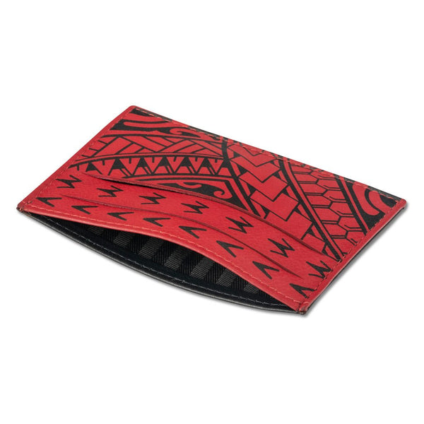RedRFID KK22 - Samoan tattoo card holder - Art: "Hiku" by Eugene Ta'ase - NĀ KOA