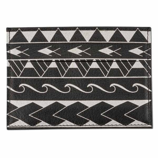 BlackwithSilverRFID - KK21 - Samoan tattoo card holder - Art: "Loa" by Eugene Ta'ase - NĀ KOA