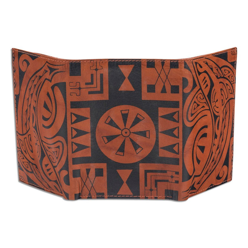 Bourbon - Tahitian shark tattoo trifold wallet - Art: 