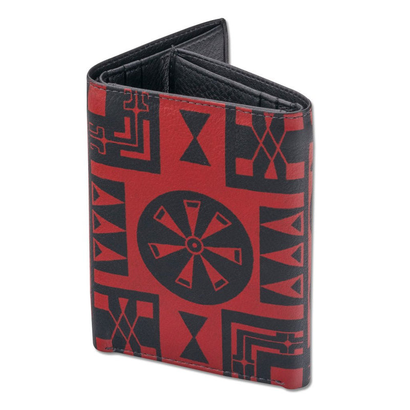 BlackWithRed KT23 - Tahitian shark tattoo trifold wallet - Art: 