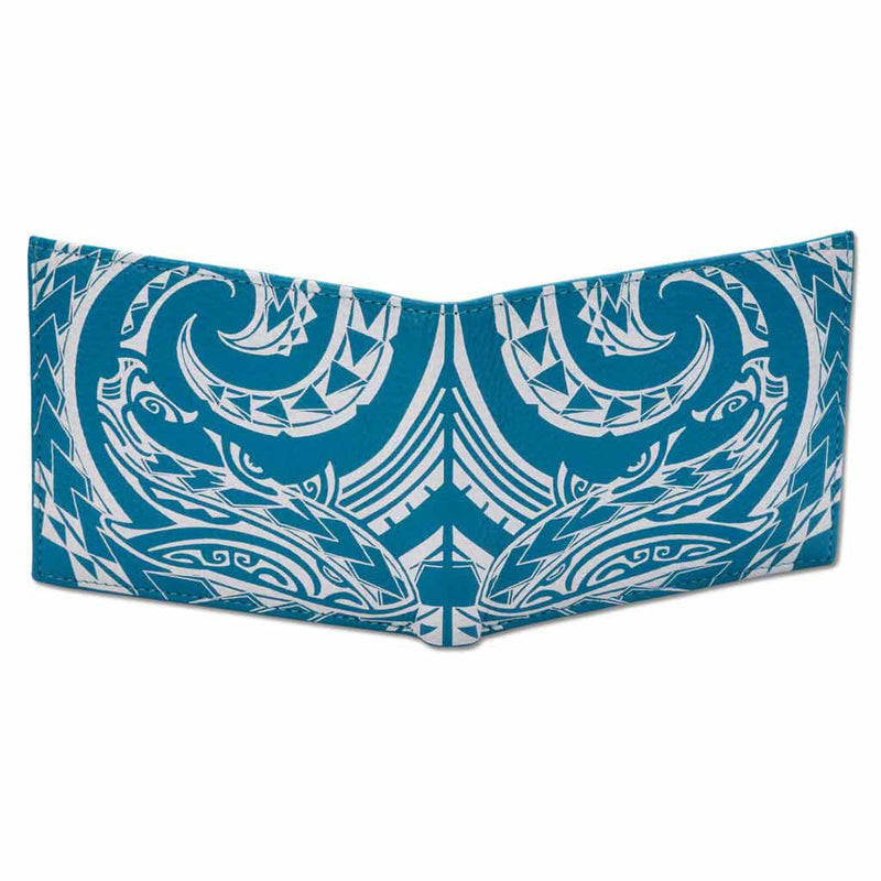 SkyBlueRFID - Tribal shark tattoo bifold wallet - Art: 