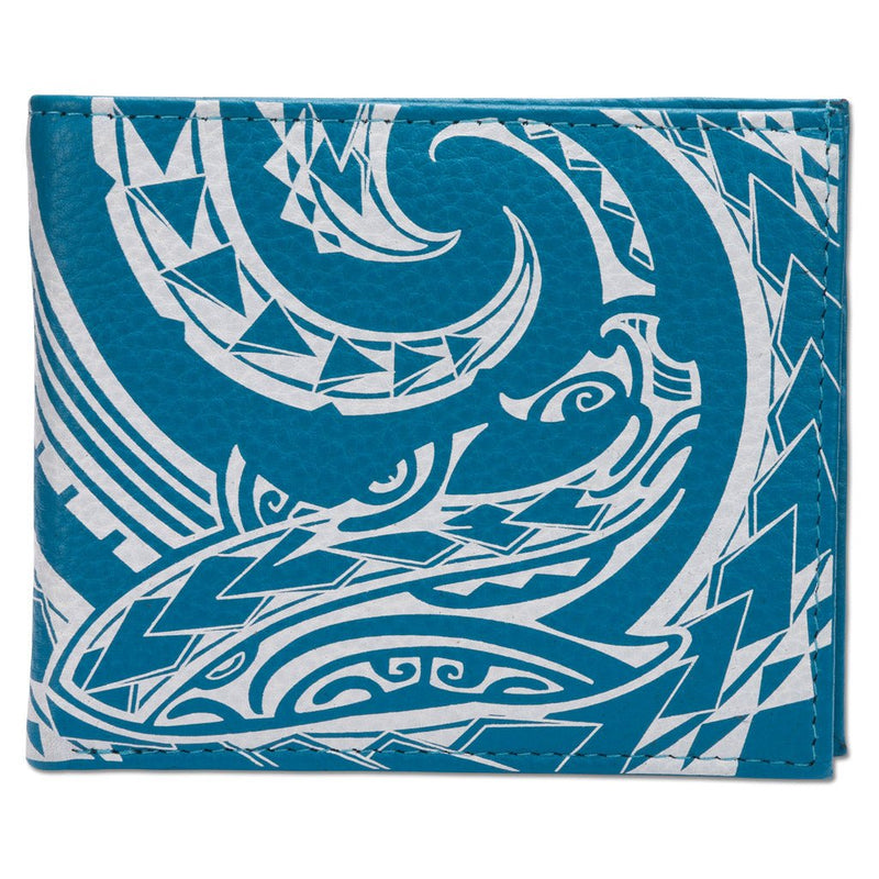 KM24 - Tribal shark tattoo bifold wallet - Art: 