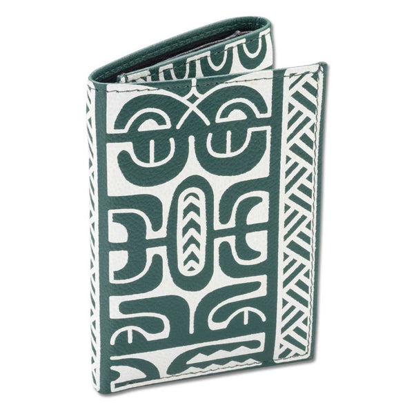 Trifold Wallet - French Polynesian tattoo trifold wallet - Art: "Te Atua" by Sulu'ape Pili Mo'o - NĀ KOA