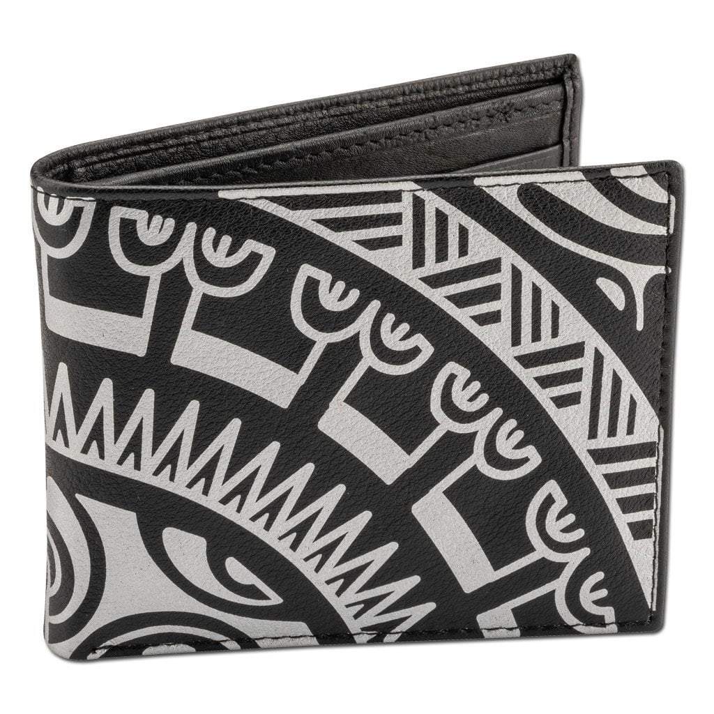 Slim Leather Billfold wallet with Tattoo Art by Suluape Pili