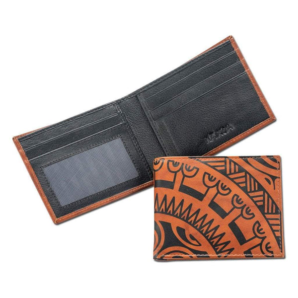 KM27 - French Polynesian tattoo wallet - Art: "Ta'aroa" by Sulu'ape Pili Mo'o - NĀ KOA