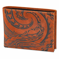 KM31 - Hawaiian shark tattoo wallet with flip ID - Art: "Mano" by Kuaika Quenga - NĀ KOA