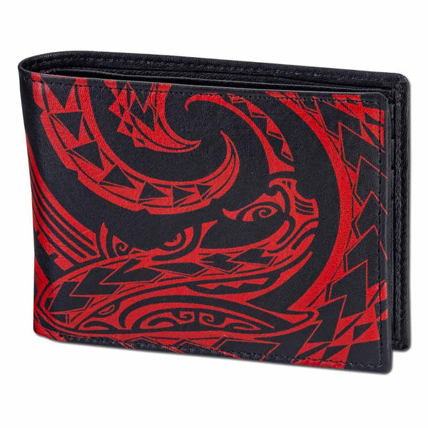 KM31 - Hawaiian shark tattoo wallet with flip ID - Art: "Mano" by Kuaika Quenga - NĀ KOA