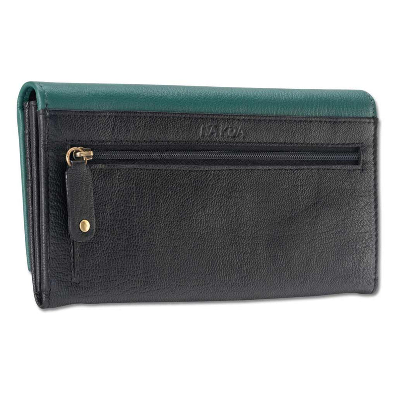 Green - KW23 - Hawaiian tattoo clutch wallet - Art: 
