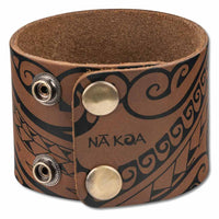 Cuff Bracelets >Hawaiian>Polynesian > Polynesian Tattoo - Hawaiian tattoo cuff - Art: "Ola" by Marlo Lualemana - NĀ KOA