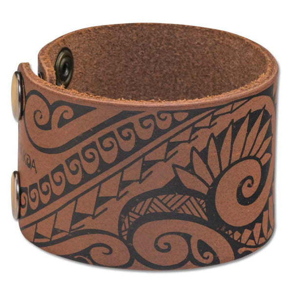 Cuff Bracelets >Hawaiian>Polynesian > Polynesian Tattoo - Hawaiian tattoo cuff - Art: "Ola" by Marlo Lualemana - NĀ KOA