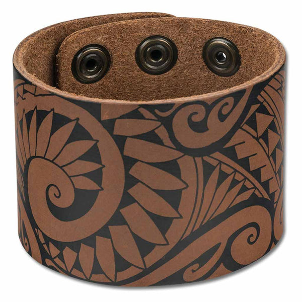 Cuff Bracelets >Hawaiian>Polynesian > Polynesian Tattoo - Hawaiian tattoo cuff - Art: "Ola" by Marlo Lualemana - NĀ KOA