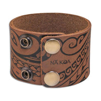 Cuff Bracelets >Hawaiian>Polynesian > Polynesian Tattoo - Hawaiian tattoo cuff -SMALL wrist- Art: "Ola" by Marlo Lualemana - NĀ KOA