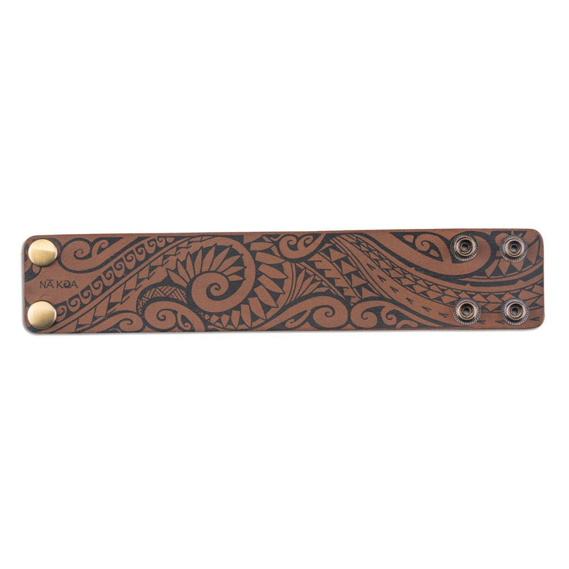 Cuff Bracelets >Hawaiian>Polynesian > Polynesian Tattoo - Hawaiian tattoo cuff -SMALL wrist- Art: 