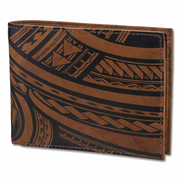 KM34 - Hawaiian tattoo wallet - Art: "Makani" by Kuaika Quenga - NĀ KOA