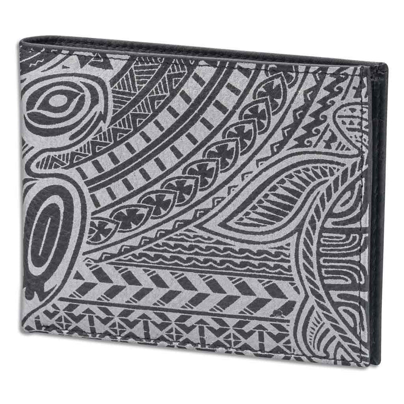 BlackwithSilverRFID - KM26 - Hawaiian tattoo wallet - Art: 