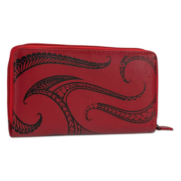 KZ21 - Hawaiian tattoo wallet for women - Art: "Ola" by Kuaika Quenga - NĀ KOA