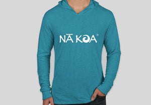 T-Shirt - Long Sleeve Statement Hoodie (unisex) - Aqua - NĀ KOA
