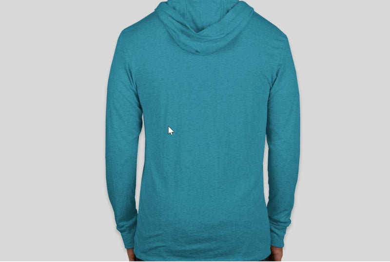 T-Shirt - Long Sleeve Statement Hoodie (unisex) - Aqua - NĀ KOA