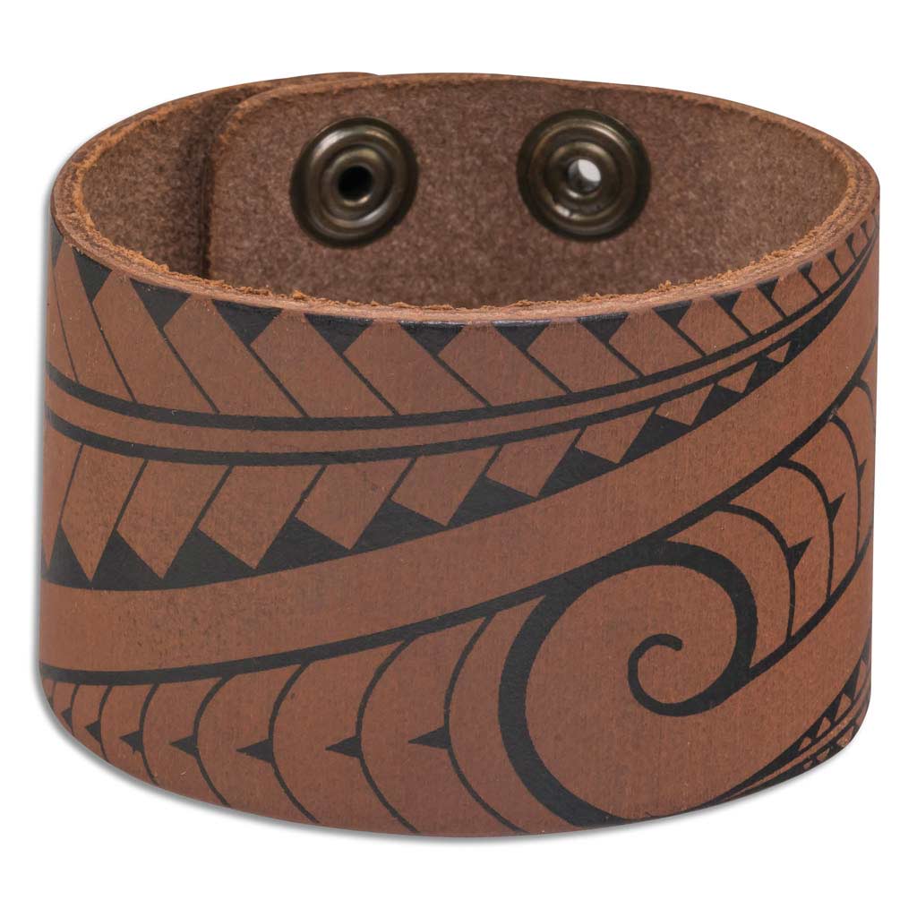 Cuff Bracelets >Hawaiian>Polynesian > Maori> Polynesian Tattoo - Maori tattoo cuff - Art: 