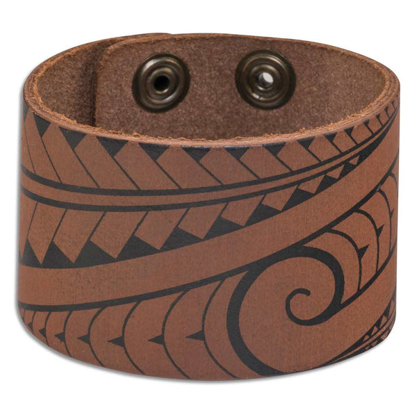 Cuff Bracelets >Hawaiian>Polynesian > Maori> Polynesian Tattoo - Maori tattoo cuff - Art: "'Eleu" by Katerina Mauri Moko - NĀ KOA