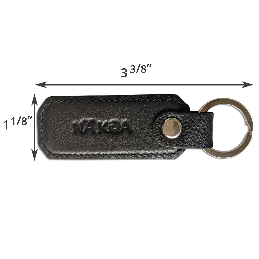 NĀ KOA Logo Key Chain - Black Rectangle | NĀ KOA