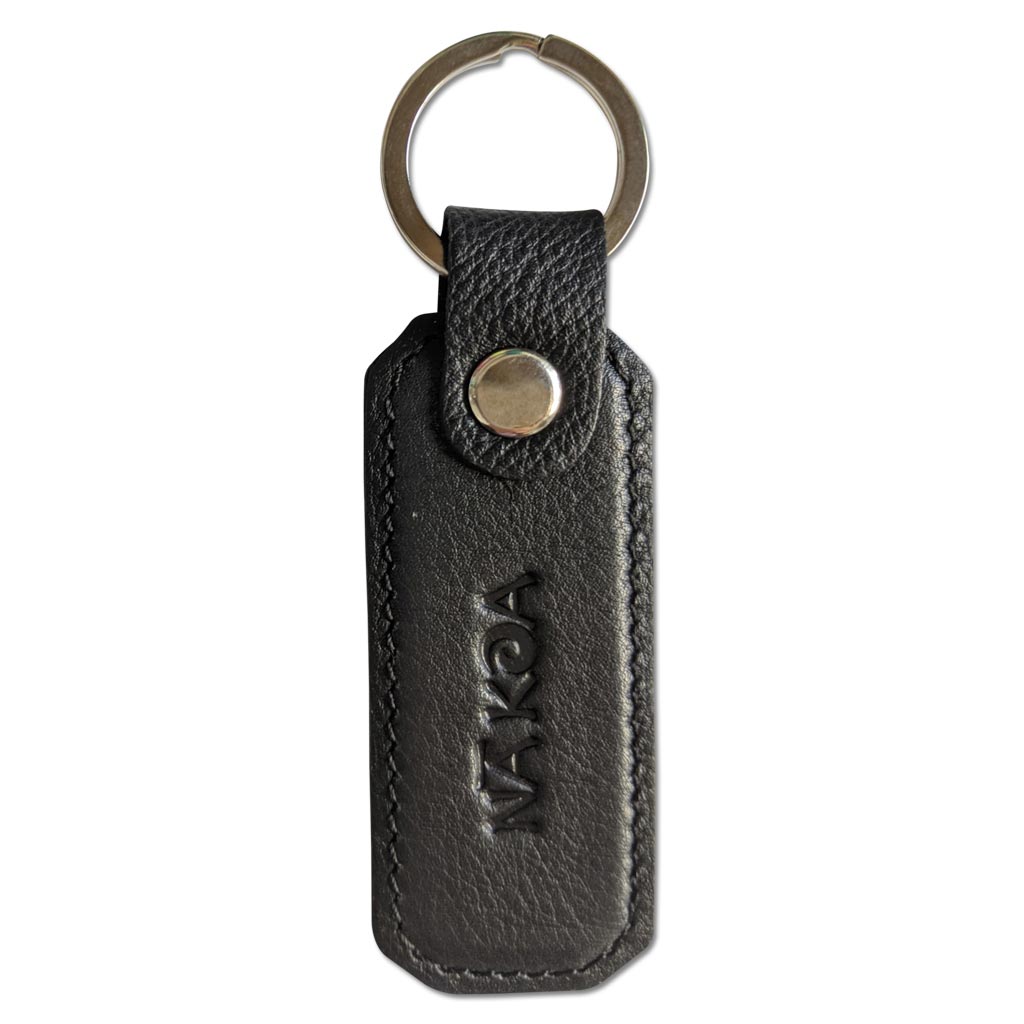 Leather Key Chain with Key Pocket (Rectangular)