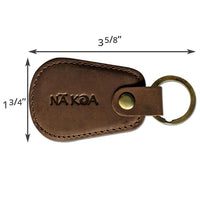 4320H - NĀ KOA Logo Key Chain - Brown Hunter Leather - NĀ KOA
