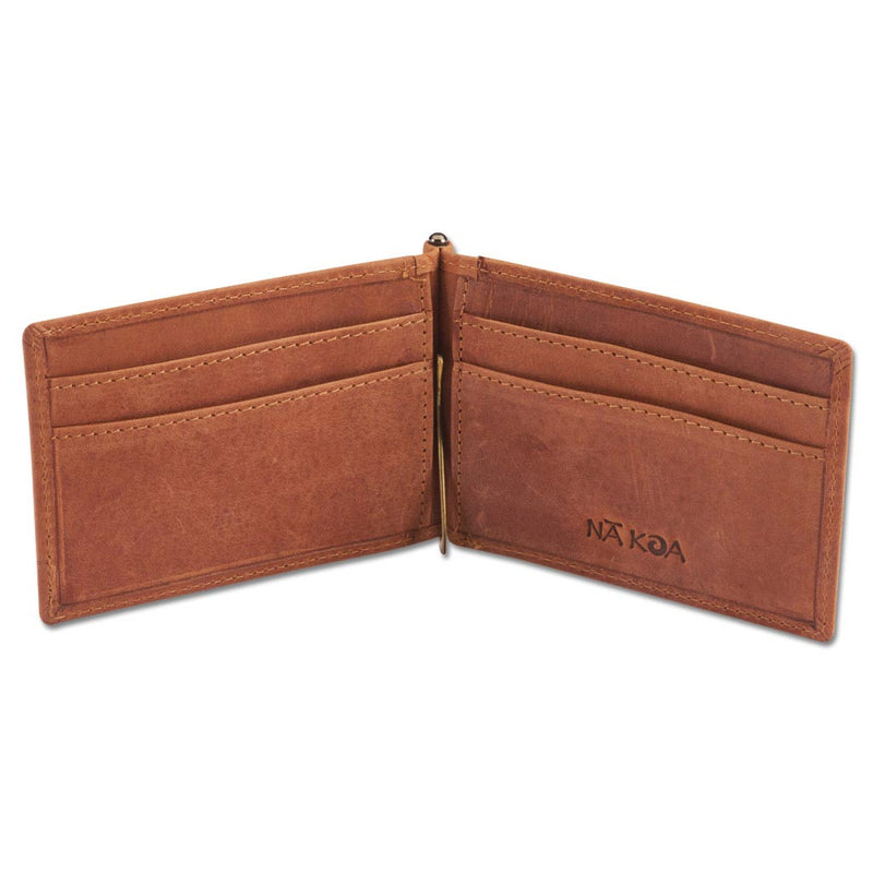 KS23 - Polynesian Money Clip Wallet - Art: Siapo by Tricia Allen - NĀ KOA