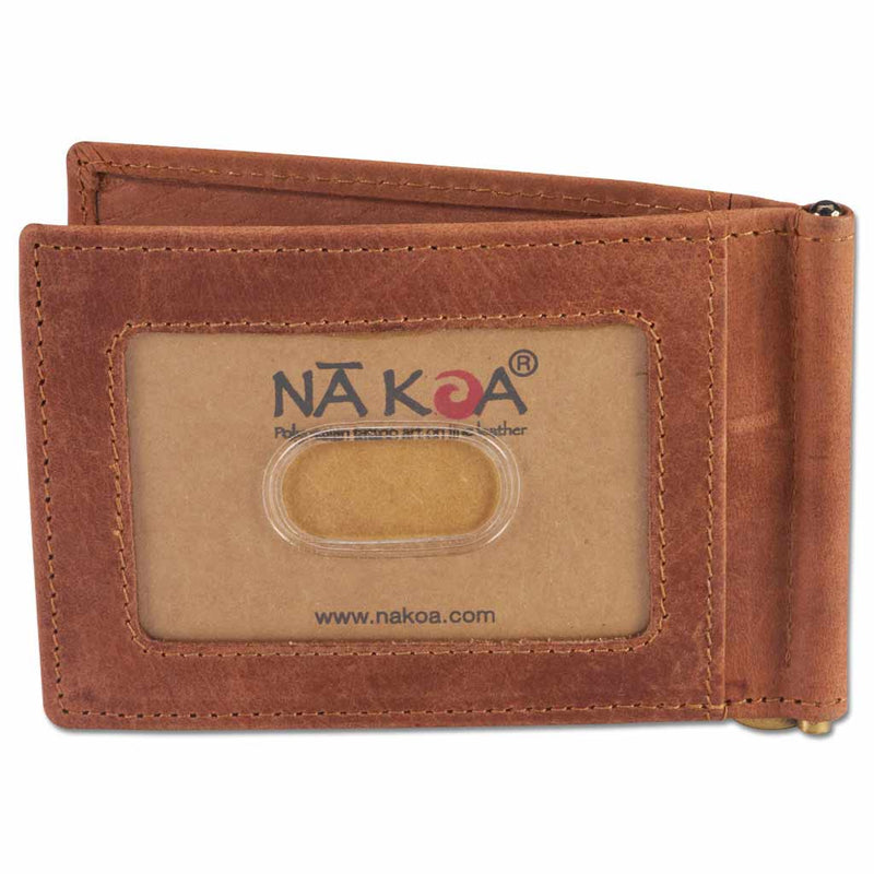 KS23 - Polynesian Money Clip Wallet - Art: Siapo by Tricia Allen - NĀ KOA