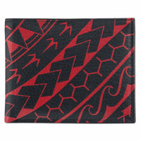 KM21 - Polynesian tattoo bifold wallet - Art: "Manu" by Eugene Ta'ase - NĀ KOA