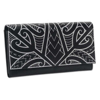 KW21 > Polynesian > Samoan > clutch wallet > tattoo - Polynesian tattoo clutch wallet - Art: "Ikaika" by Eugene Ta'ase - NĀ KOA