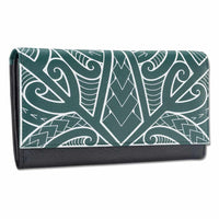 KW21 > Polynesian > Samoan > clutch wallet > tattoo - Polynesian tattoo clutch wallet - Art: "Ikaika" by Eugene Ta'ase - NĀ KOA
