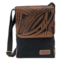 KB22 - Polynesian tattoo crossbody bag - Art: "Moli" by Sulu'ape Akiu "Q" Sale - NĀ KOA