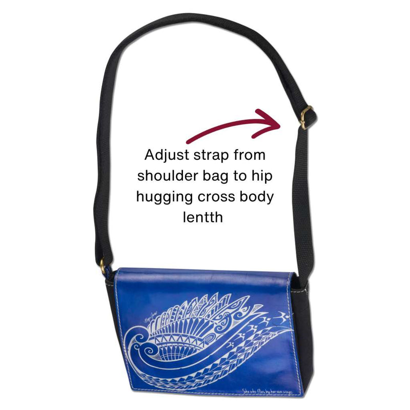 KP21 A - Polynesian Tattoo Crossbody Purse - Art: 