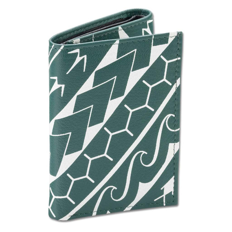 Green - KT21 - Polynesian tattoo trifold wallet - Art: 