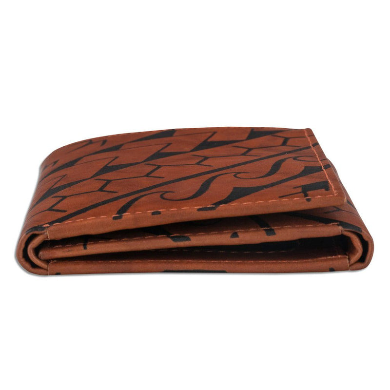 BourbonRFID - KT21 - Polynesian tattoo trifold wallet - Art: 