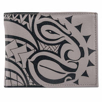 KM25 SALE - SALE - Tribal tattoo bifold wallet - Art: "Ki’i" by Hano Fernandez - NĀ KOA