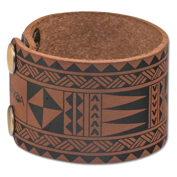 Cuff bracelet > Hawaiian > Samoan > Polynesian tattoo > - Samoan and Tongan tattoo cuff - Art: "Malie" by Tricia Allen - NĀ KOA