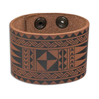 Cuff bracelet > Hawaiian > Samoan > Polynesian tattoo > - Samoan and Tongan tattoo cuff - SMALL wrist - Art: "Malie" by Tricia Allen - NĀ KOA