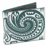 KM29 - Samoan fish hook tattoo bifold wallet - Art: "Makau" by Sulu'ape Si'i Liufau - NĀ KOA