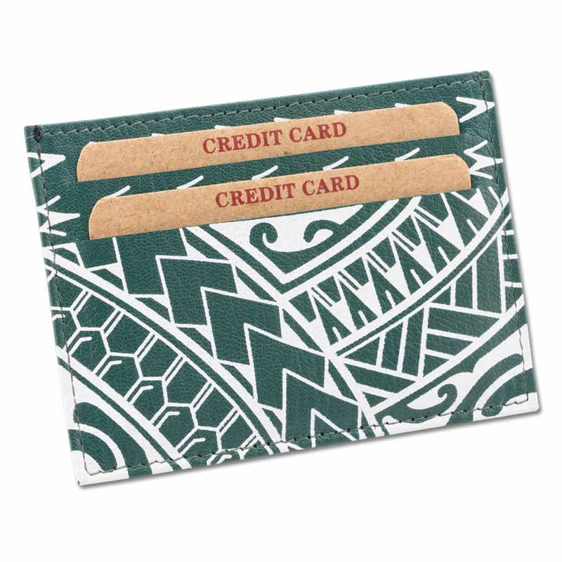 Green - KK22 - Samoan tattoo card holder - Art: 