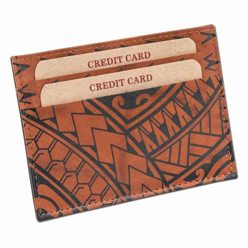 BourbonRFID - KK22 Samoan tattoo card holder - Design: Hiku by Eugene Ta'ase - NĀ KOA